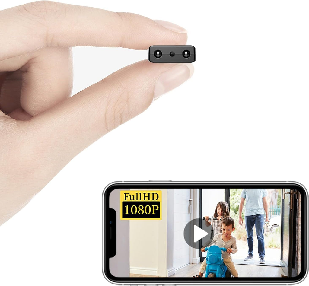 Smallest Wireless WiFi Camera,HD1080P Concealed Security Camera,Portable Video Recording Live Feed,Smart Baby Monitor with Night Vision,Motion Detection,Cloud Storage for Security with iOS AndroidAPP