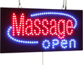 Massage Open Sign, Jumbo size, 31"x17", 78x43cm, TOPKING, LED, Neon, Florescent, Signage, Signboard, Display, Billboard, Screen, Grand Opening, Gift