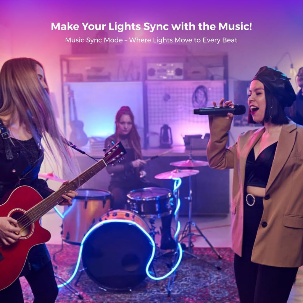 Smart Light Bulbs 4 Pack, A19 Color Changing LED (800 Lumens), WiFi & Bluetooth, Music Sync, Compatible with Alexa & Google Assistant, No Hub Needed, 16 Million Colors