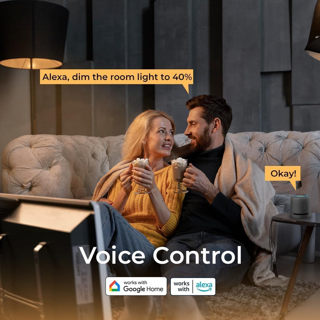 Smart Light Bulbs 2 Pack, A19 Color Changing LED (800 Lumens), WiFi & Bluetooth, Music Sync, Compatible with Alexa & Google Assistant, No Hub Needed, 16 Million Colors