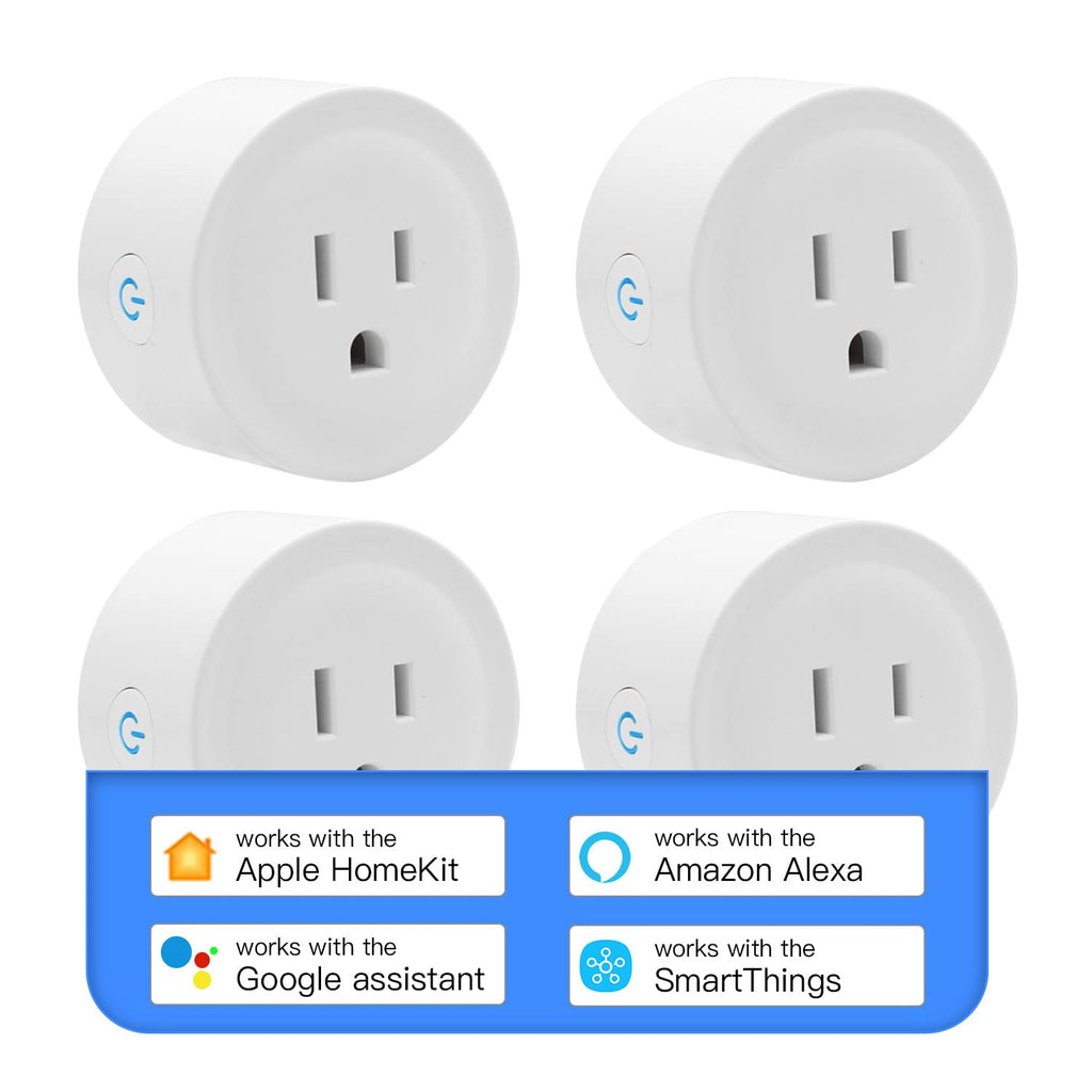 Smart Plug Work with HomeKit, DoHome Smart WiFi Outlet Work with Apple HomeKit, Alexa and Google Assistant Voice Control Plug with Timer Function and Group Control No Hub Required 4 Pack