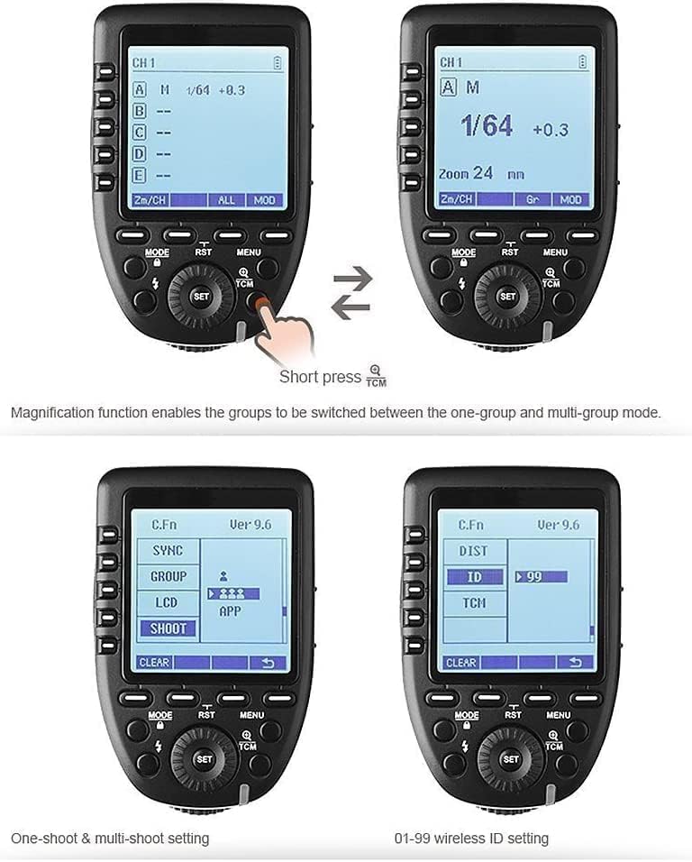 Godox XPro-S Compatible for Sony TTL Wireless Flash Transmitter Trigger 1/8000s HSS TTL-Convert-Manual Function Large LCD Screen Slanted Design 11 Customizable Functions 5 Dedicated Group Buttons