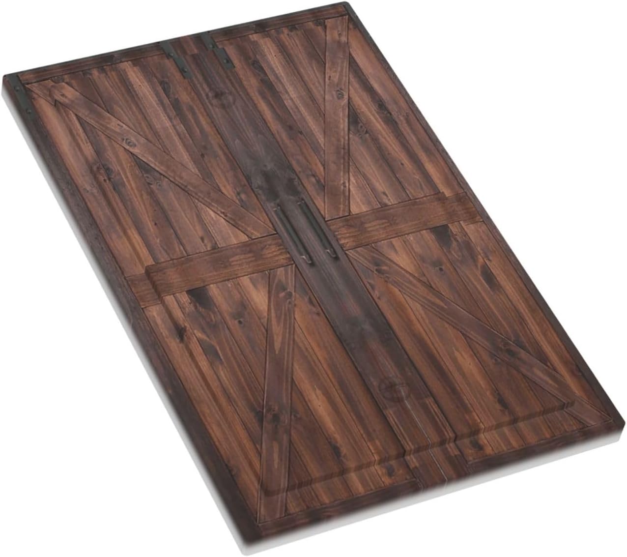 Decorative Light Switch Cover Plate Vintage Brown Farmhouse Barn Door 1 Gang No Device Single Blank Outlet Covers Wall Plates for Electrical Outlets Faceplate for Bedroom Home Decor