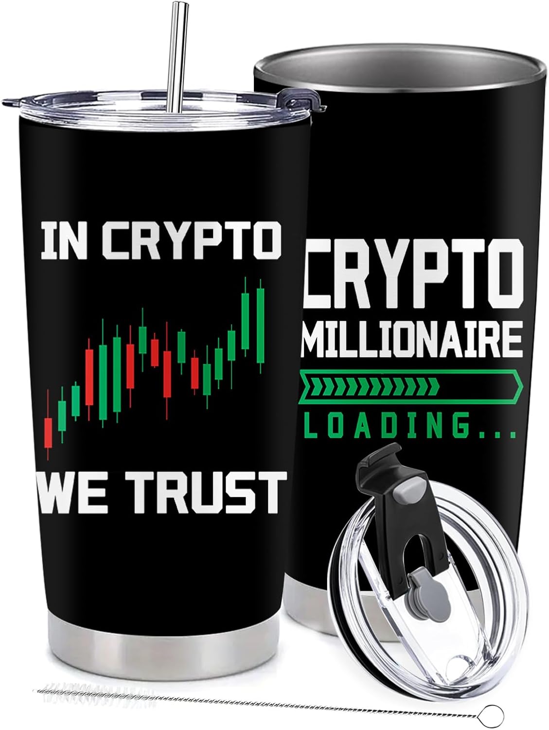 Crypto Gifts for Men - Crypto Stainless Steel Vacuum Insulated Tumbler 20 Oz