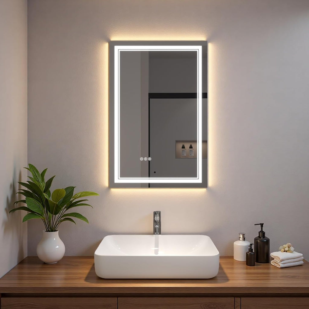 LED Bathroom Mirror with Lights, Wall Mirrors