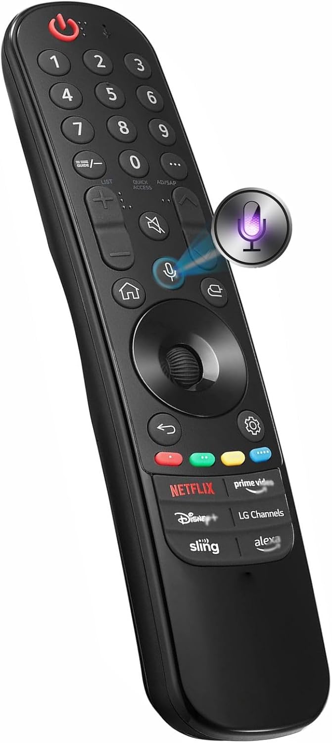 Alizen Replacement Remote Compatible with LG Remote Control for Smart TV 2024-2018 | Magic TV, Pointer, Voice Control, Bluetooth, MR18/19/20/21/22/23/24GA/GN, Alexa