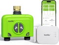 RAINPOINT WiFi Water Timer for Garden Hose, 2 Zone WiFi Sprinkler Controller, Smart Hose Timer Valve, Automatic Drip Irrigation System/Rain Delay for Garden (Brass Inlet, WiFi & Ethernet Connection)