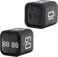 Productivity Timer Flip Gravity Sensor Cube Timer Countdown & Countup,Mute & Vibrate & Sound，5/10/30/60min & Custom Timing, Perfect for ADHD,Work,Learning,Kitchen Cooking (2 Black)