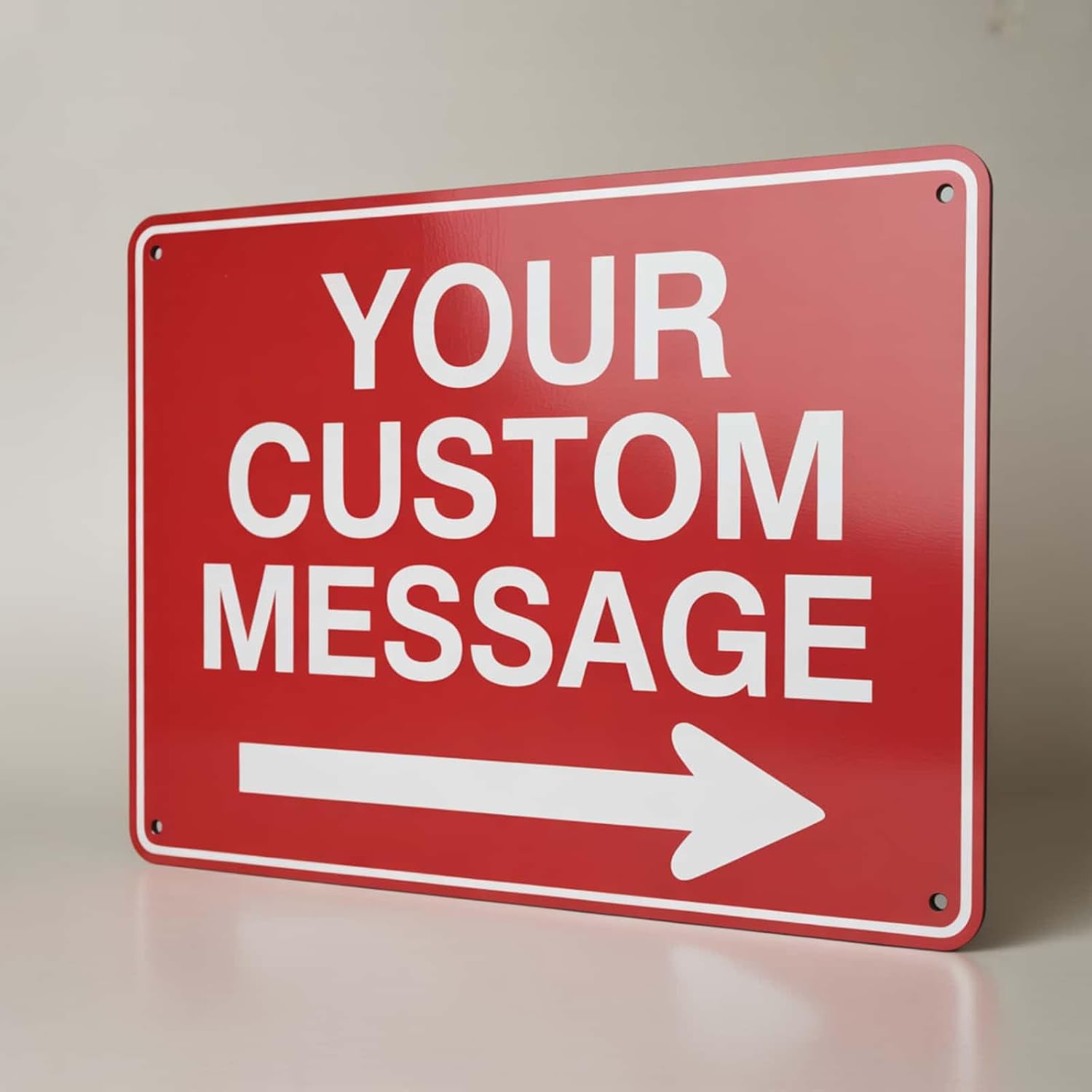 Custom Metal Left or Right Arrow Sign – 14x14 Inches Rust Free .040 Aluminum, Fade Resistant, Personalized Outdoor Sign for Business Workplace Office Home