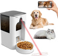 SANSCO Automatic Cat Feeder with Camera: Automatic Dog Feeder, 2K 3MP Video Recording Timed 2.4 & 5GHz WiFi App Control Pet Feeder Dispenser for Cat Dog, Rotates Up and Down, 4L