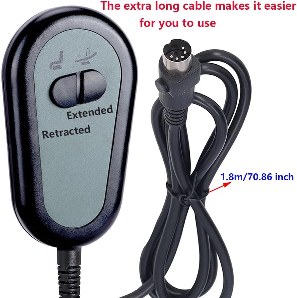 Gourd Shaped 2Key Recliner Switch Controller,5Pin Plug Fixed Replacement Compatible with Okin Limoss Dewert Power Chair Lift Lazy Chair Remote Control Stand