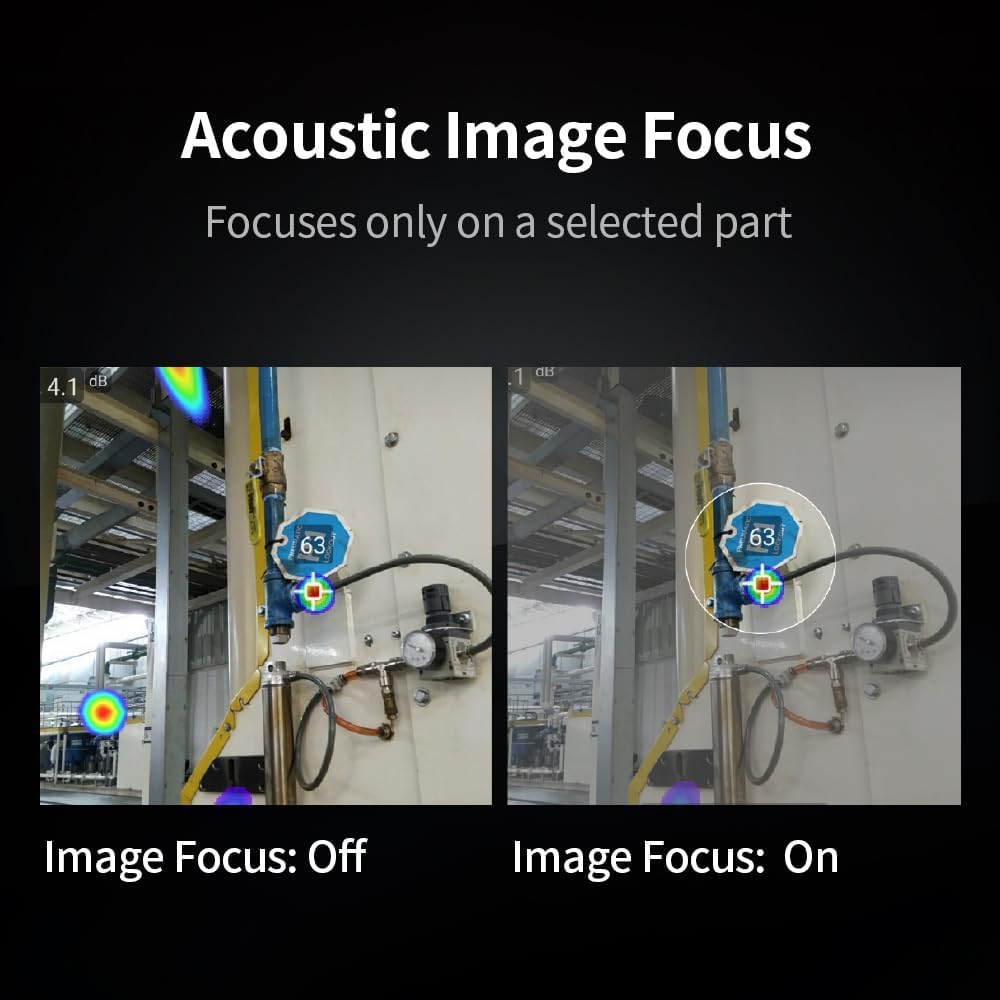 TD2 Acoustic Imager,64 MEMS Digital Microphones,Industrial Acoustic Imaging Camera,Compressed Air Leak Detection,66°×52°FOV,13 Megapixel,2~100kHz Frequency Range, 3.5" Touch Screen