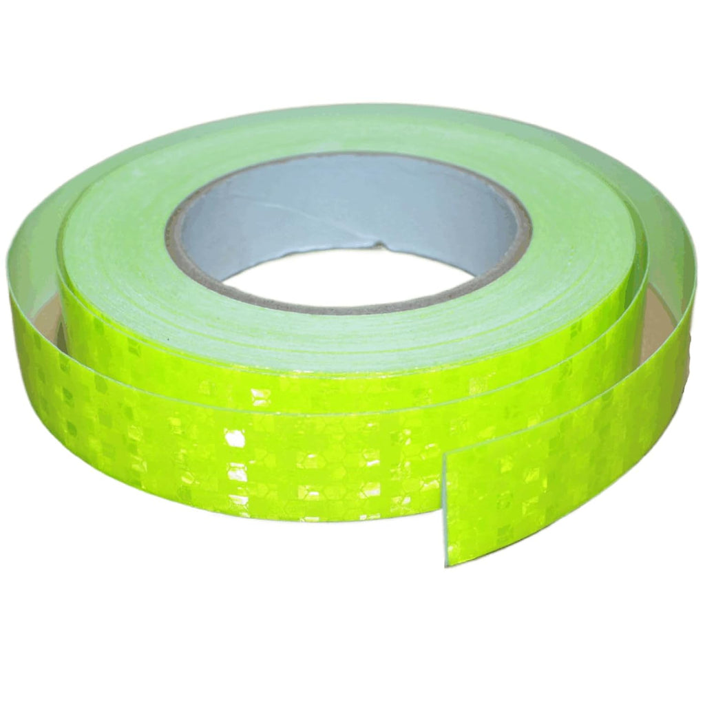 Reflective Tape Fluorescent Green Outdoor Waterproof 1 inch Wide, High Visibility Industrial Marking Tape, Safety Adhesive Stickers (68 feet)