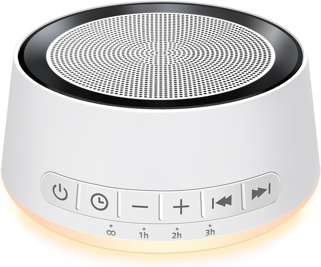 Sound Machine White Noise Machine with 30 Soothing Sounds 12 Colors Night Light Sleep Machine for Baby Kids Adults Brown Nosie Machine Pink Noise Machine with 32 Volume Levels for Office Home Travel