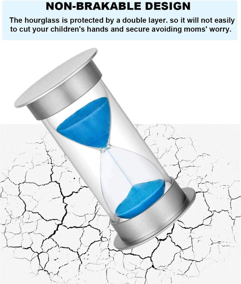 Sand Timer 1 Minute Hourglass Timer, Plastic Sand Watch 1 Minute, Small Sand Clock one Minute, Hour Glass Sandglass Timer for Kids, Games, Decoration, Classroom, Kitchen, (1 Min, Blue Sand)