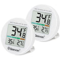 Geevon Small Digital Refrigerator Thermometer 2 Pack, IP65 Waterproof Commercial and Home Use, Max/Min Record Function with LCD Screen, Stand and Magnetic Back, for Fridge, Freezer Scenarios