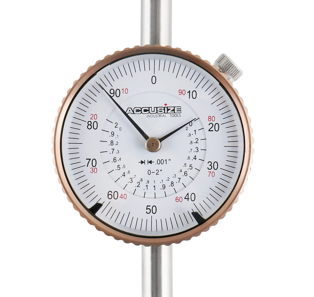 Accusize Industrial Tools 0-2'' by 0.001'' Dial Indicators, P900-S103