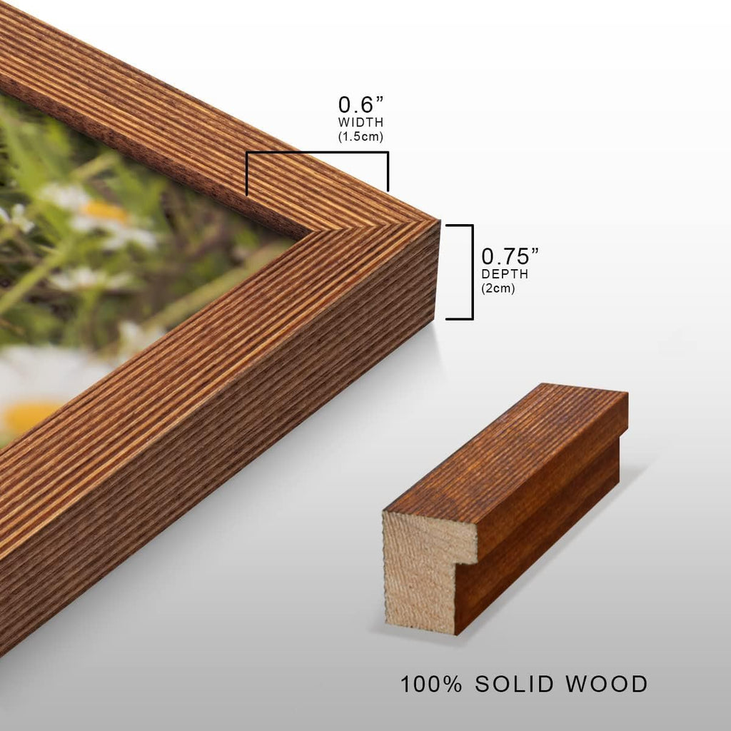 Renditions Gallery 11X14 Custom Photo Prints with Real Wood Picture Frames. Create Personalized Photos with Peel & Stick Photo Frames. Single, Brown Frame