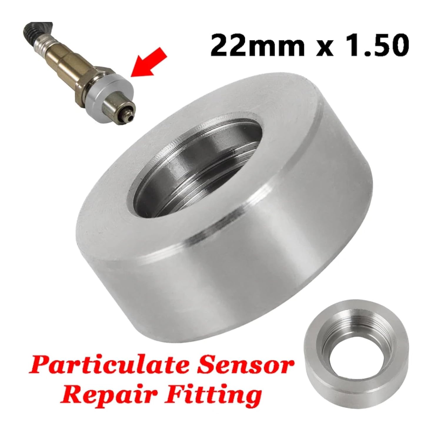for 22mm X 1.5 Diesel PM Particulate Boss Soot Sensor Repair Fitting Mount Weld Bung