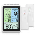 Refrigerator Thermometer with Alarm - 4.5 inch Wireless Fridge Thermometer with 2-Level Backlight, 2 Sensors, Digital Freezer Thermometers with Max/Min Records, for Homes Restaurants Cellars