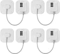 Refrigerator Lock - Heavy Duty Fridge & Freezer Safety Latch for Babies & Toddlers, Easy Install Kitchen Cabinet Lock (White, 4)