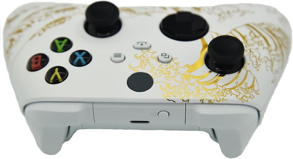 ProControllers LLC Hand Airbrushed Fade Custom Controller Compatible with Xbox Series X/S & Xbox One (Series X/S Gold Wave)