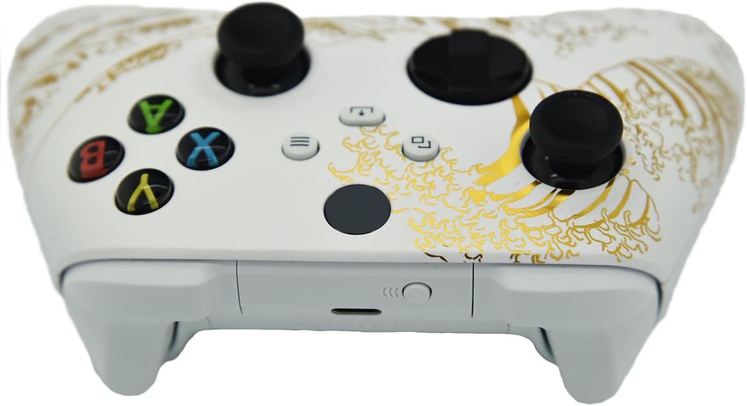 ProControllers LLC Hand Airbrushed Fade Custom Controller Compatible with Xbox Series X/S & Xbox One (Series X/S Gold Wave)