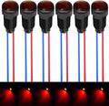 6pcs Red LED Indicator Pilot Light 110VAC Mounting Hole Size 10mm(Flame Retardant Plastic Shell)