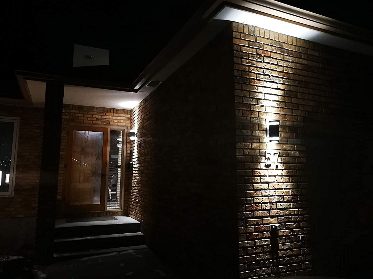 Outdoor Wall Sconce Exterior Lighting Fixture - ETL Listed,Aluminum Waterproof Wall Mount Cylinder Design - Up Down Light Fixture for Porch, Garage and Patio