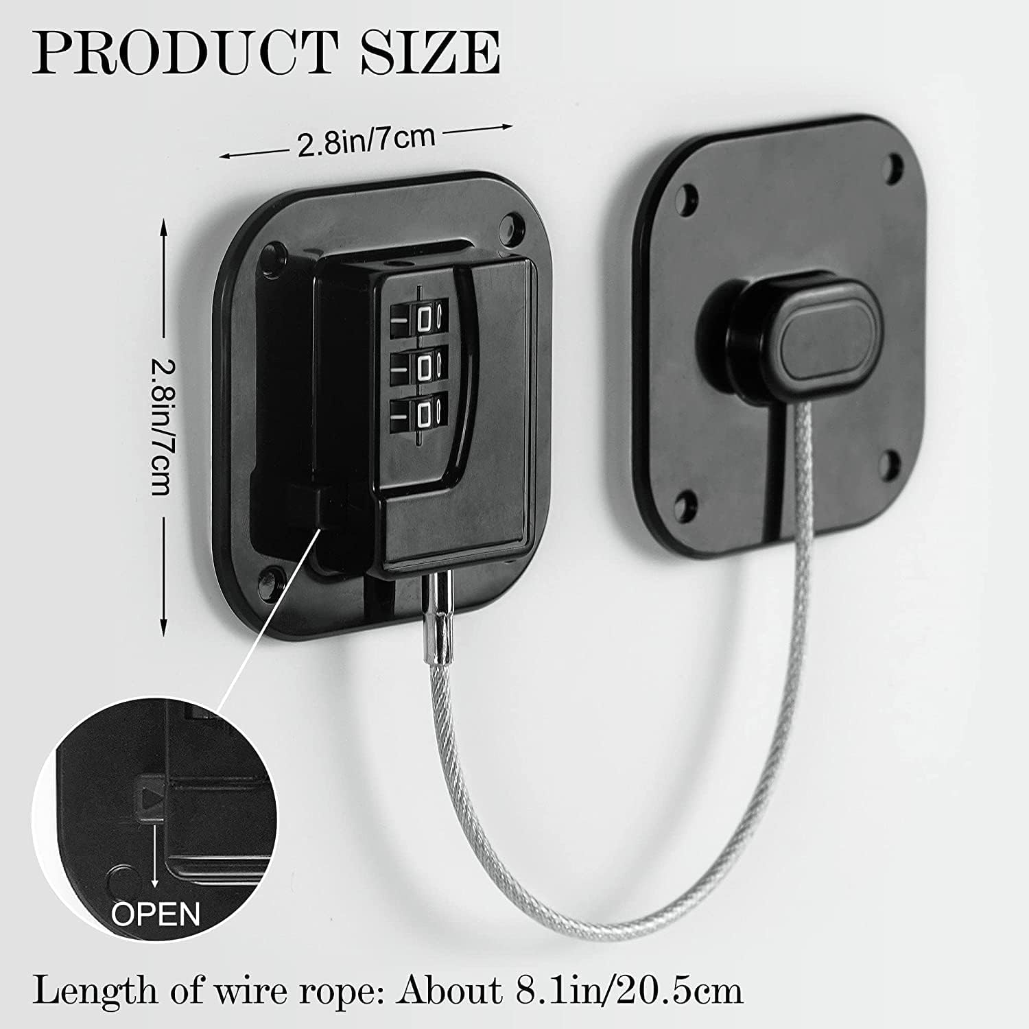 Refrigerator Lock Fridge Locks for Kids Keyless Child Safety Cabinet Locks for Cabinets Closets Drawers Window Electrical Appliances
