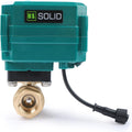 U.S. Solid 1/2" Smart Motorized Ball Valve - Remote App Mobile Control Brass Electrical Ball Valve with Manual Switch, 5V DC USB Connection