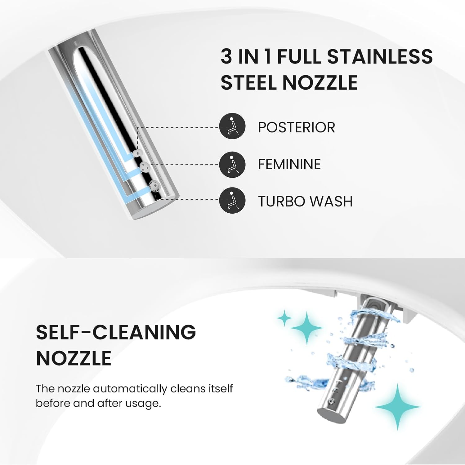 VOVO STYLEMENT TCB-090S Smart Bidet Toilet for bathrooms, Elongated One Piece Toilet, 1.12 GPF, Auto Dual Flush, ADA Chair Height, Heated Seat, Made in Korea