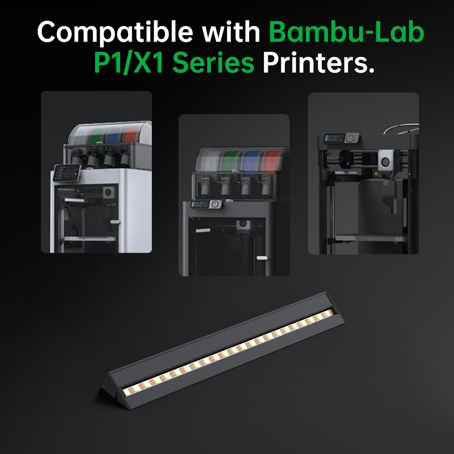 BIQU Panda Lux Compatible with Bambu-Lab P1P/P1S/X1C/X1E LED Light Strip Magnetic Installation 5V 0.3A LED Light Bar