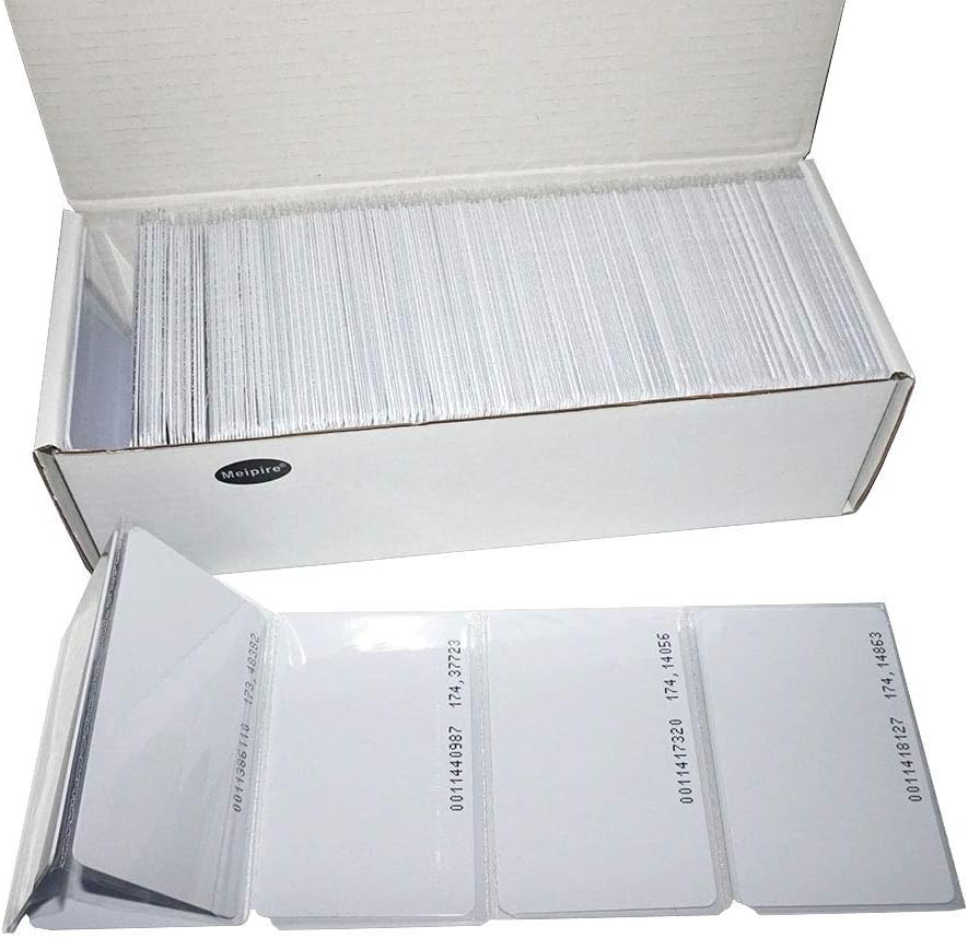 Meikuler 125Khz RFID Proximity Cards, 0.8mm ID Card for Door Entry Access Control System and Attendance, Read only (30)