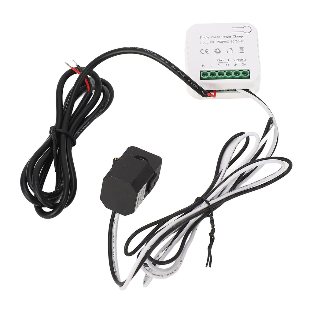 Smart Energy Monitor, Bidirectional Solar PV Grid Power Meter with 80A CT Clamp Sensor, for, Real Time Voltage Current Power Factor Monitoring