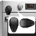 Oven Lock Child Safety (2 Pack),Oven Door Lock,Oven Front Lock, Baby Proofing, Baby and Child Proof Locks for Drawer Oven Stove Door, Upgrade Heat-Resistant Material, Easy to Install - Black