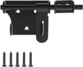 Alise 6 Inch Slide Bolt Gate Latch, Door Lock with Padlock Hole, Heavy Duty Stainless Steel Barrel Bolts Safety Door Lock for Wooden Fence, Outdoor Fence,Shed Door Black