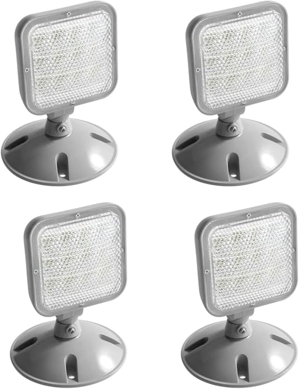 LED ENERGY PLUS Remote Outdoor Emergency Light Head – Single Head LED Lamp, Weatherproof Emergency Exit Lighting – 3.6V OR 9.6V Volts, 1.7 Watts (4 Pack)