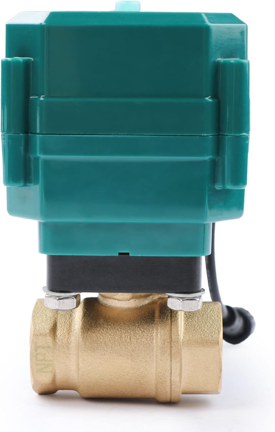 U.S. Solid 1/2" Smart Motorized Ball Valve - Remote App Mobile Control Brass Electrical Ball Valve with Manual Switch, 5V DC USB Connection