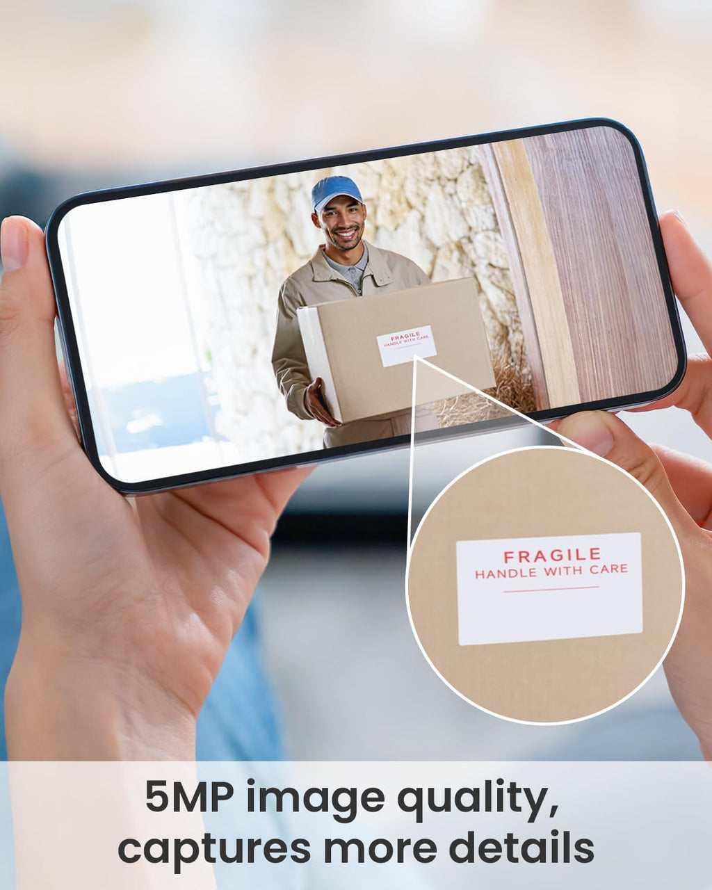 ieGeek 5MP Doorbell Camera Wireless No Subscription- Video Doorbell Wireless with Chime, Doorbell with Camera, Voice Changer, 2-Way Audio, PIR Motion Detection, 2.4Ghz WiFi, Compatible with Alexa