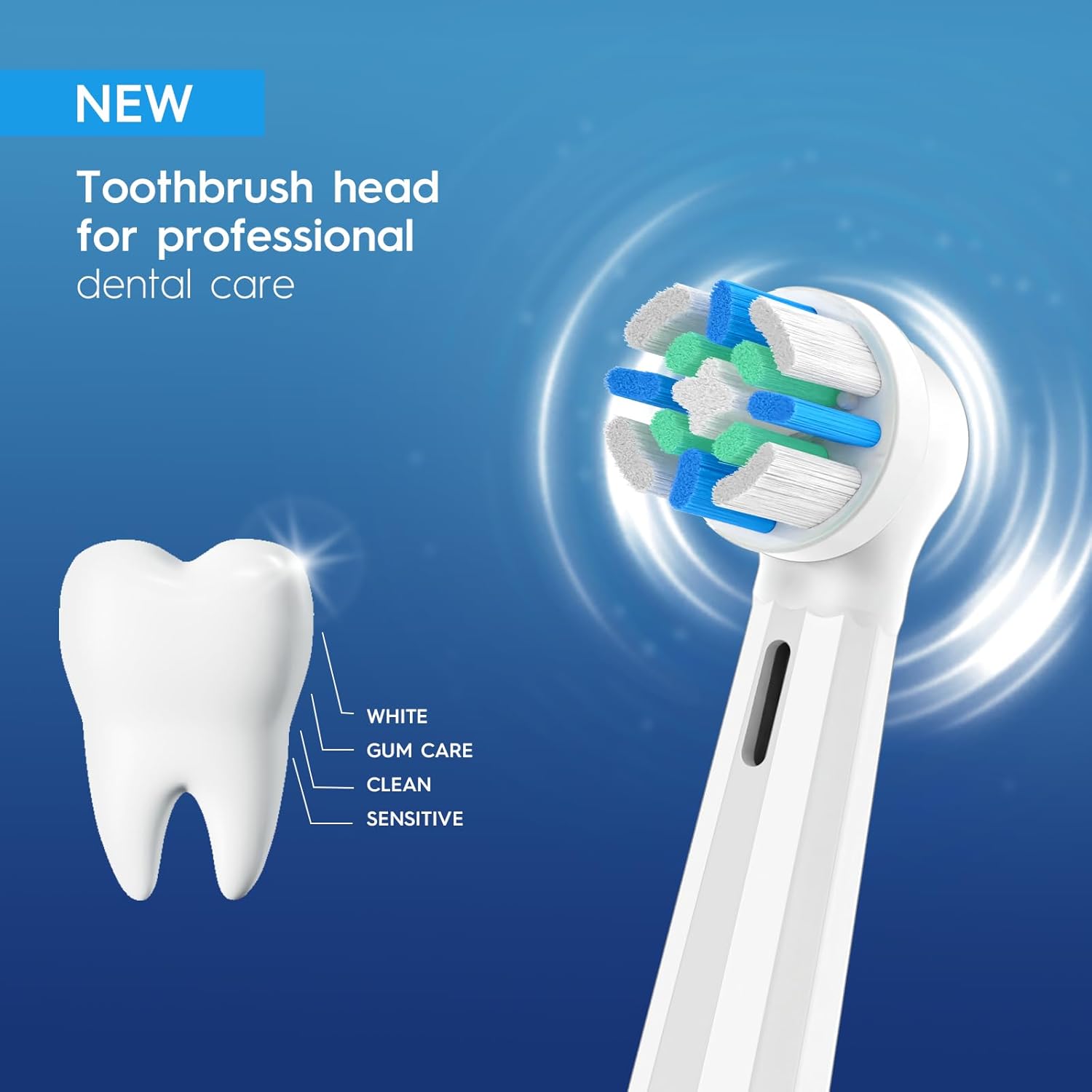 12 Pack Smart Cleaning IO Replacement Heads Compatible with Oral B iO 2 3 4 5 6 7 8 9 10 Series Electric Toothbrush, Brush Heads Compatible with Oral B iO Electric Handles, White