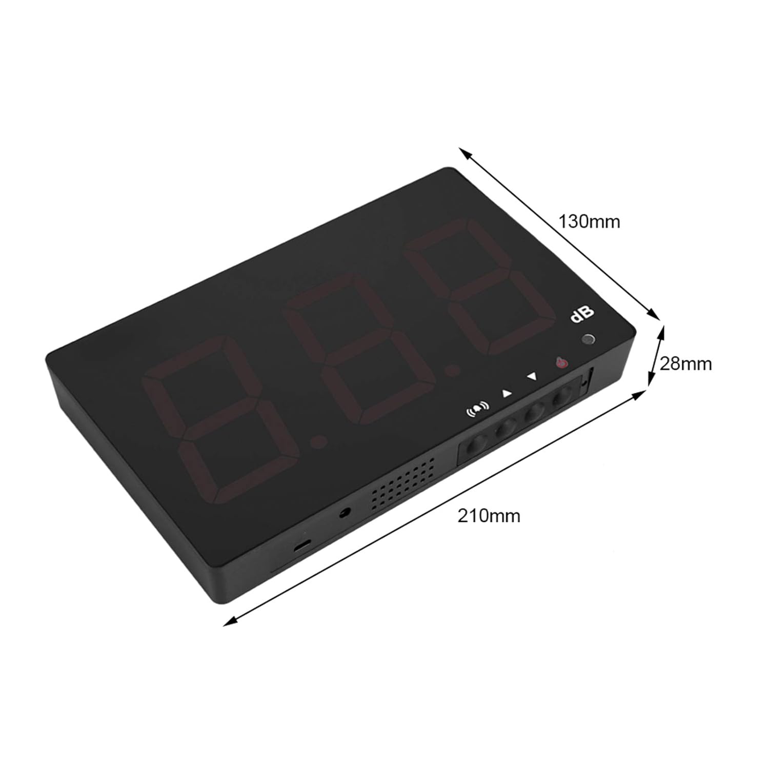 SW-525B Digital Sound Meter Noise Decibel Tester with 9.6 LCD Display Alarm Function Data Storage USB for Factories Offices Theaters