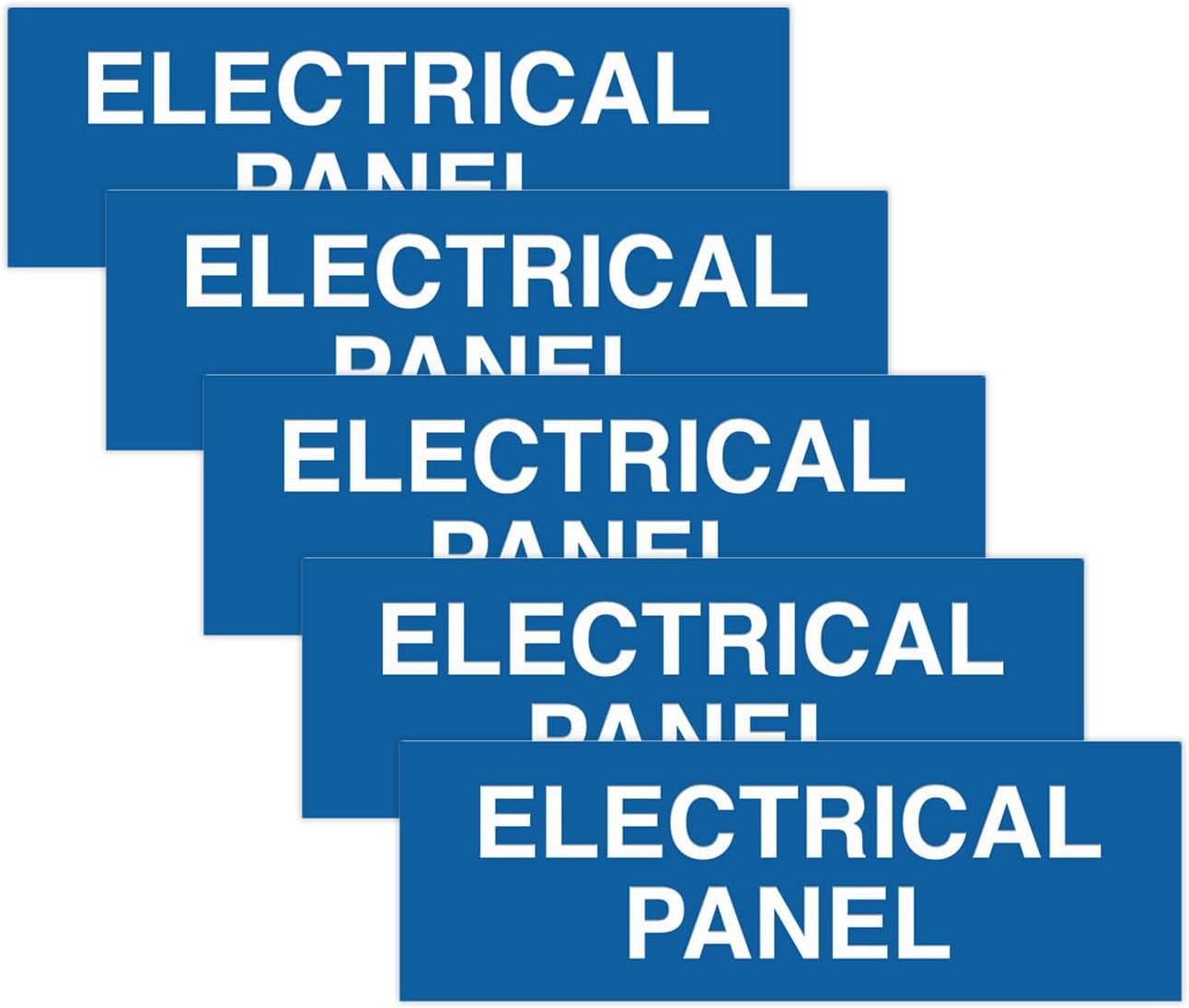 All Quality Basic Electrical Panel Sign - Fire Regulation Safety Compliance Sign - Blue - Small (5 Pack)
