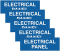 All Quality Basic Electrical Panel Sign - Fire Regulation Safety Compliance Sign - Blue - Medium (5 Pack)