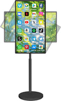 Portable Smart Screen On Wheels, 4K Touchscreen Display, Build-in 4K Camera, Rolling TV Android 13 OS, Built-in Battery (5-8H), Remote Control, 8+128GB Storage (Black/32 inches Ultra)