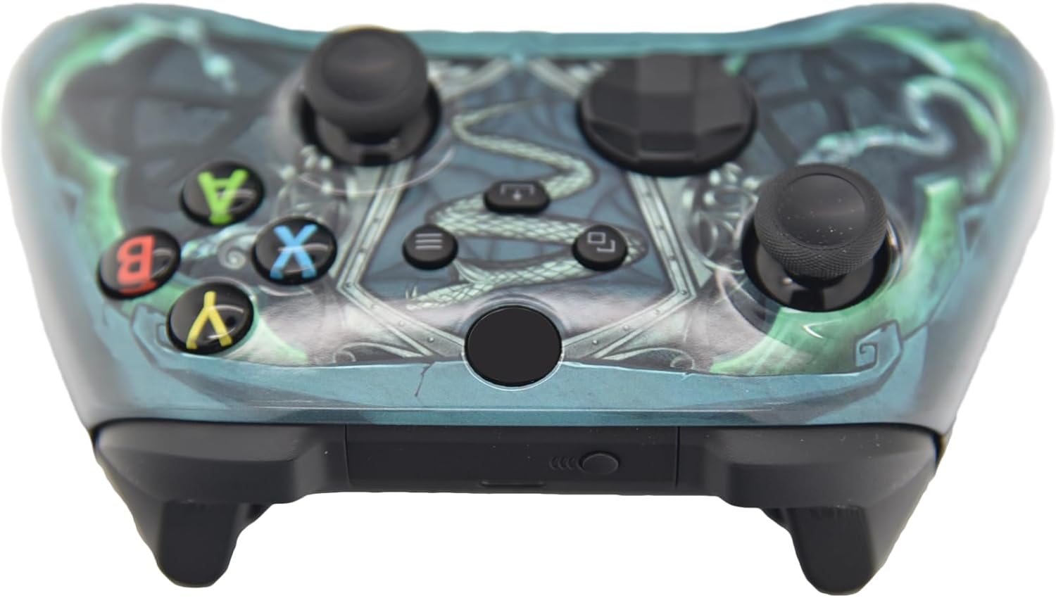 ProControllers LLC Hand Airbrushed Fade Custom Controller Compatible with Xbox Series X/S & Xbox One (Series X/S Green Snake)