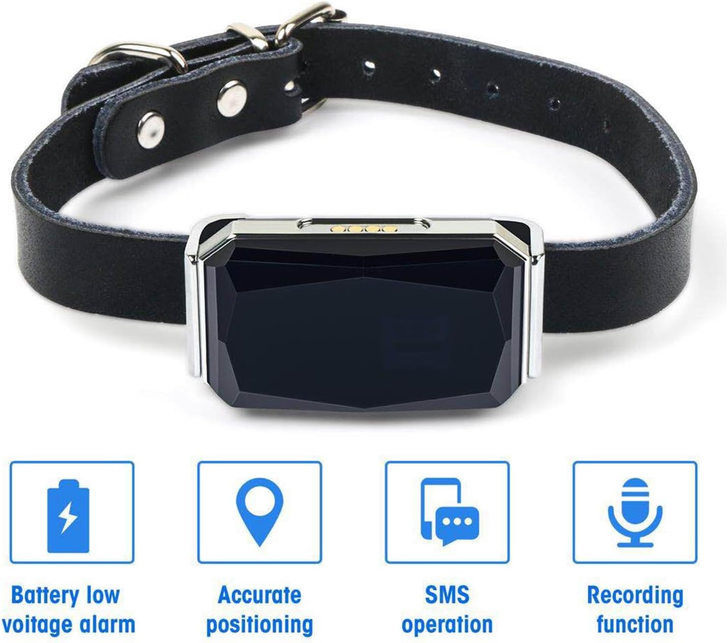 Smart GPS Dog Collar Tracker 2-in-1, Waterproof Pet Collar with App, Unlimited Range, Precise Positioning, Wireless Dog Fence for Small Medium Large Dogs, Compatible iOS/Android, Black