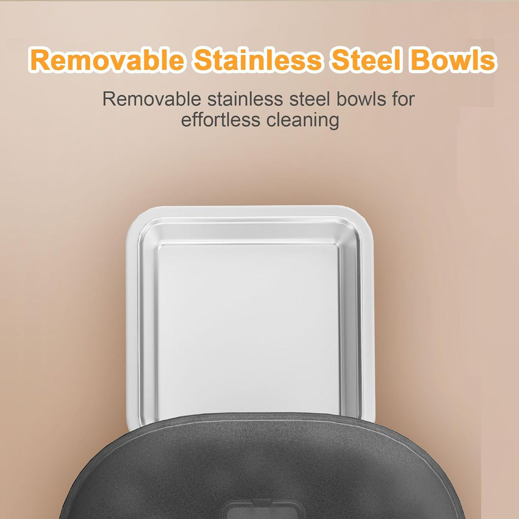 Automatic Cat Feeder 6L,Timed Cat Feeders for Dry Food, 2.4G WiFi Pet Feeder with APP Control for Remote Feeding,Automatic Dog Food Dispenser with Alexa,1-10 Meals Per Day for Dog