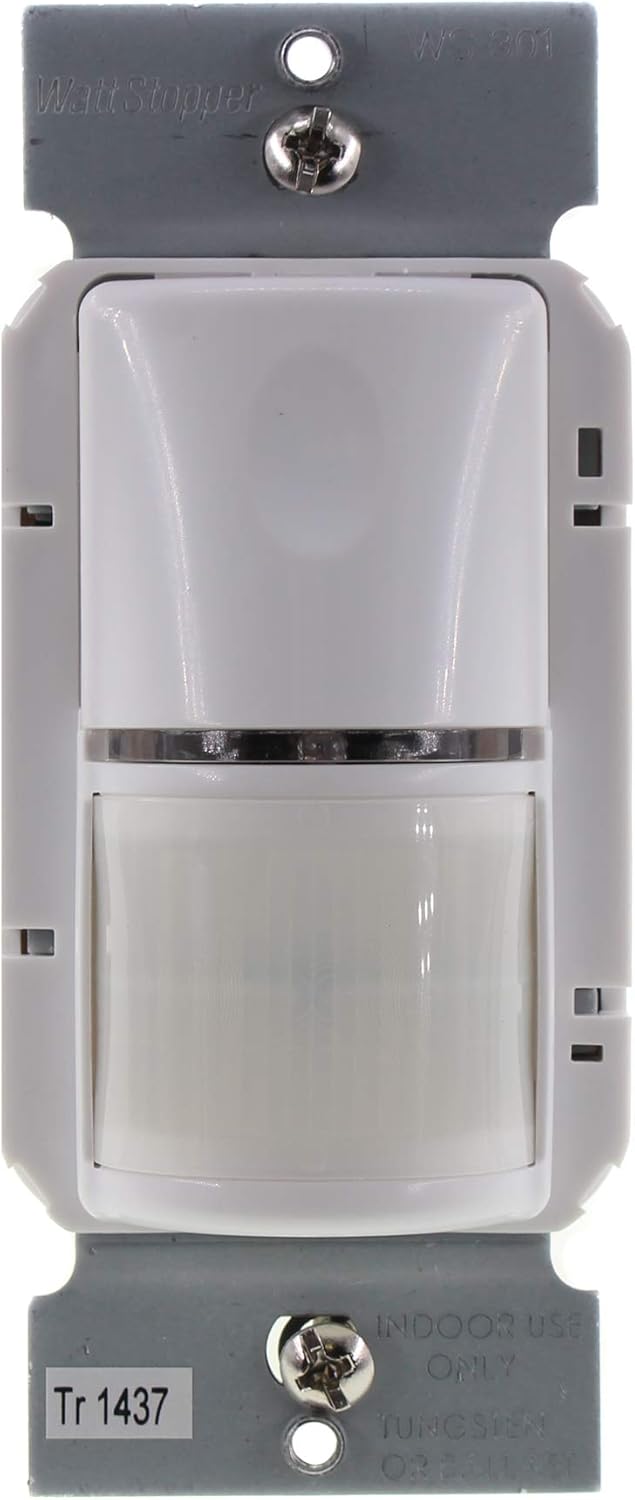 Legrand - Pass & Seymour Wattstopper® Passive Infrared Wall Light/Fan Switch Occupancy Sensor with Light Sensor, White