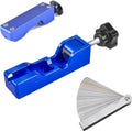 Universal Spark Plug Gap Adjustment Tool with Magnetic Base Compatible with Most 10mm 12mm 14mm 16mm Spark Plugs Blue - 1 Set with Feeler Gauge for Easy Installation and Storage